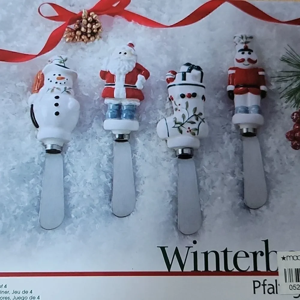 *HOST PICK* PFALTZGRAFF WINTERBERRY 4 PIECE HOLIDAY SPREADER SET - NEW!